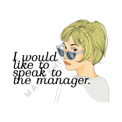 Karen Would Like To Speak To A Manager T-Shirt Classic Midweight Unisex T-Shirt ManyShirts.com 