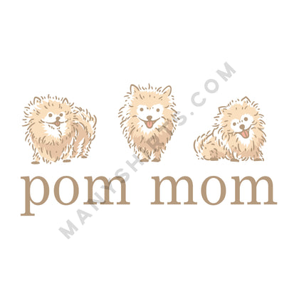 Pom Mom Dog T-Shirt Classic Midweight Unisex T-Shirt ManyShirts.com 