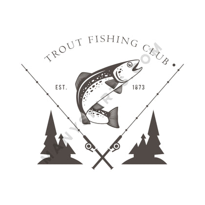 Trout Fishing Club T-Shirt Classic Midweight Unisex T-Shirt ManyShirts.com 
