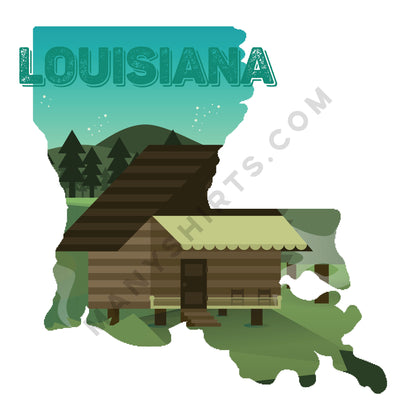 Louisiana T-Shirt (camp) Classic Midweight Unisex T-Shirt ManyShirts.com 