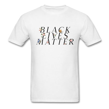 Black Lives Matter Flower T-Shirt Classic Midweight Unisex T-Shirt ManyShirts.com S 