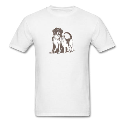 Cat And Dog T-Shirt Classic Midweight Unisex T-Shirt ManyShirts.com S 