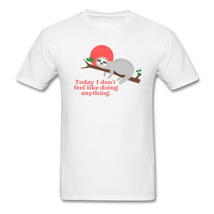 Today I Don't Feel Like Doing Anything Sloth T-Shirt Classic Midweight Unisex T-Shirt ManyShirts.com S 