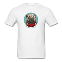 Pug Dog Cuddle Weather T-Shirt Classic Midweight Unisex T-Shirt ManyShirts.com white S 