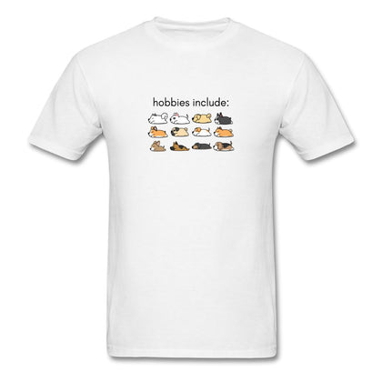 Dog Hobbies T-Shirt Classic Midweight Unisex T-Shirt ManyShirts.com white S 
