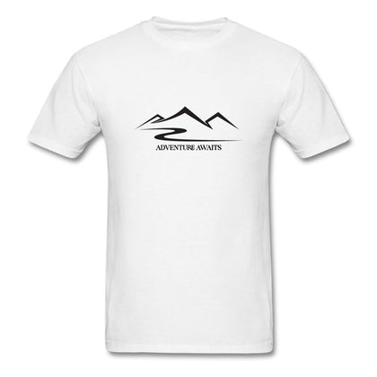 Adventure Awaits T-Shirt Classic Midweight Unisex T-Shirt ManyShirts.com white S 