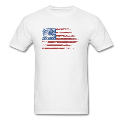 Faded American Flag T-Shirt Men's T-Shirt SPOD white S 