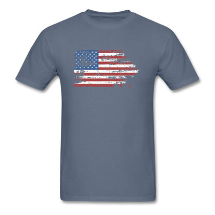 Faded American Flag T-Shirt Men's T-Shirt SPOD denim S 