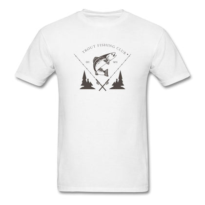 Trout Fishing Club T-Shirt Classic Midweight Unisex T-Shirt ManyShirts.com white S 