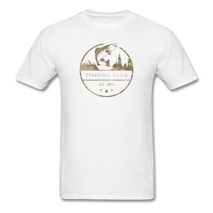 Fishing Club T-Shirt Classic Midweight Unisex T-Shirt ManyShirts.com white S 