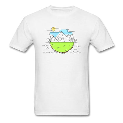 Landscape (Color) T-Shirt Classic Midweight Unisex T-Shirt ManyShirts.com white S 
