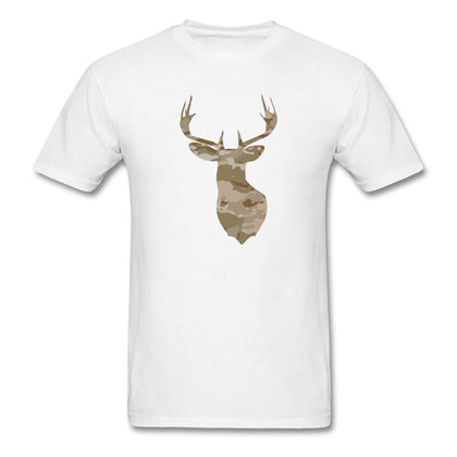Camo Deer T-Shirt Classic Midweight Unisex T-Shirt ManyShirts.com white S 