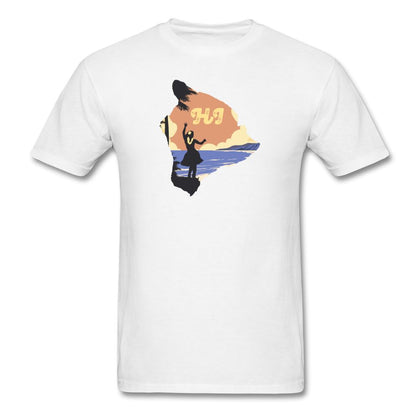 Hawaii T-Shirt Classic Midweight Unisex T-Shirt ManyShirts.com white S 