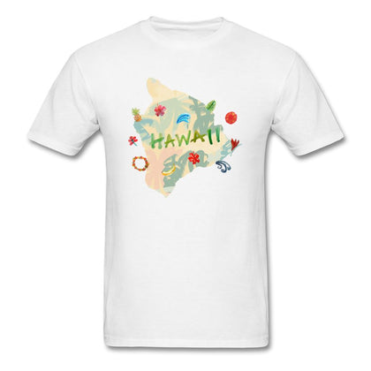 Hawaii Flower T-Shirt Classic Midweight Unisex T-Shirt ManyShirts.com white S 