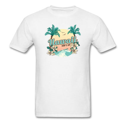 Hawaii Surf's Up T-Shirt Classic Midweight Unisex T-Shirt ManyShirts.com white S 