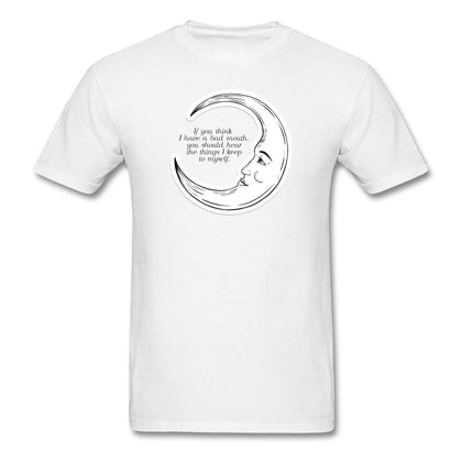 Bad Mouth Moon T-Shirt Classic Midweight Unisex T-Shirt ManyShirts.com white S 