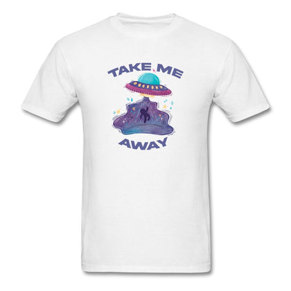 Take Me Away Alien T-Shirt Classic Midweight Unisex T-Shirt ManyShirts.com white S 