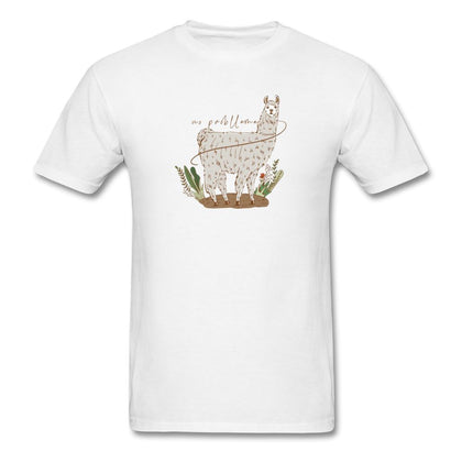 No Probllama (No Problem Llama) T-Shirt Classic Midweight Unisex T-Shirt ManyShirts.com white S 