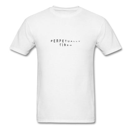 Perpetually Tired T-Shirt Classic Midweight Unisex T-Shirt ManyShirts.com white S 