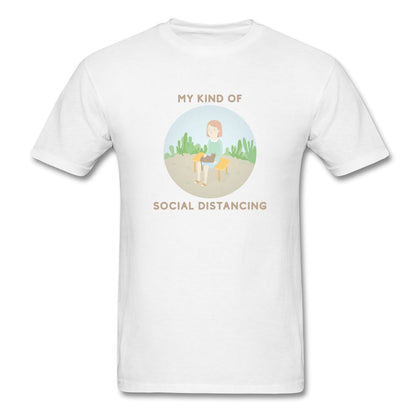 My Kind Of Social Distancing T-Shirt Classic Midweight Unisex T-Shirt ManyShirts.com white S 