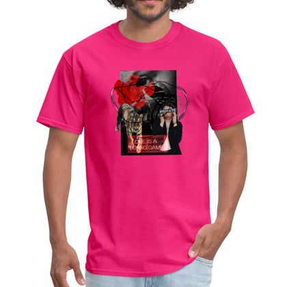 Secret War T-Shirt Unisex Classic T-Shirt | Fruit of the Loom 3930 ManyShirts.com fuchsia S 