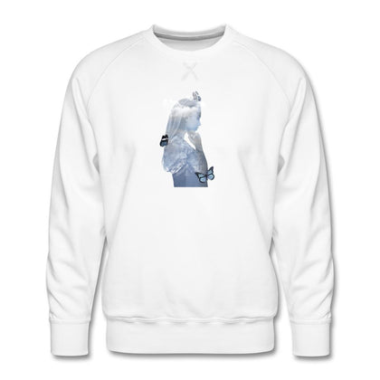 Blue Butterflies Sweatshirt Men’s Premium Sweatshirt | Spreadshirt 1432 SPOD white S 