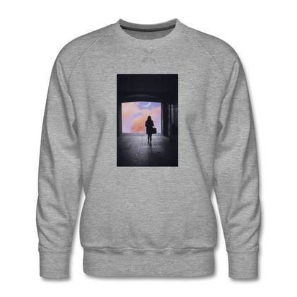 Walking Back Home Men's Sweatshirt Men’s Premium Sweatshirt | Spreadshirt 1432 ManyShirts.com heather gray S 
