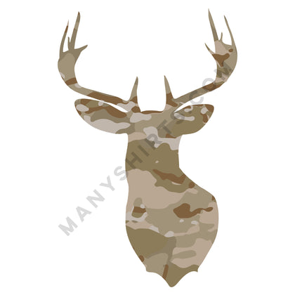 Camo Deer T-Shirt Classic Midweight Unisex T-Shirt ManyShirts.com 