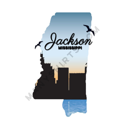 Mississippi T-Shirt (Jackson) Classic Midweight Unisex T-Shirt ManyShirts.com 