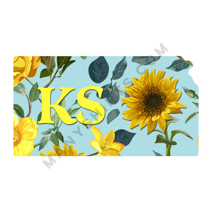 Kansas T-Shirt (Sunflower) Classic Midweight Unisex T-Shirt ManyShirts.com 