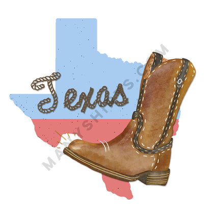 Texas T-Shirt (Cowboy Boots) Classic Midweight Unisex T-Shirt ManyShirts.com 