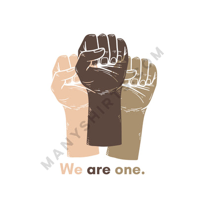 We Are One T-Shirt Classic Midweight Unisex T-Shirt ManyShirts.com 