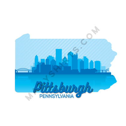 Pennsylvania T-Shirt (Pittsburgh) Classic Midweight Unisex T-Shirt ManyShirts.com 