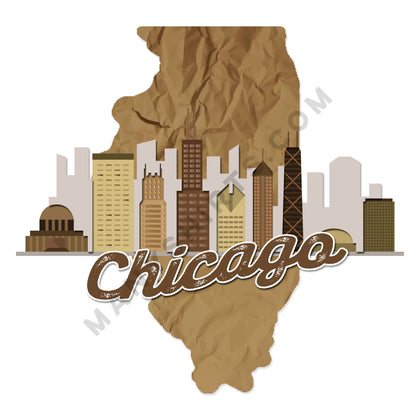 Illinois T-Shirt (Chicago 4) Classic Midweight Unisex T-Shirt ManyShirts.com 