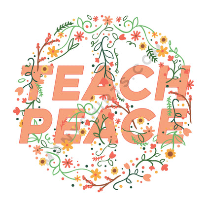 Teach Peace T-Shirt Classic Midweight Unisex T-Shirt ManyShirts.com 