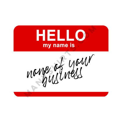 Hello My Name Is T-Shirt Classic Midweight Unisex T-Shirt ManyShirts.com 