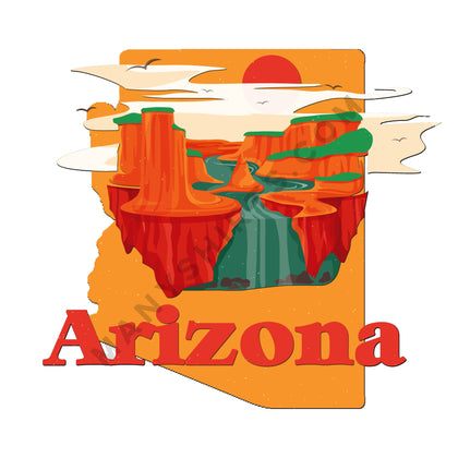 Arizona T-Shirt Classic Midweight Unisex T-Shirt ManyShirts.com 