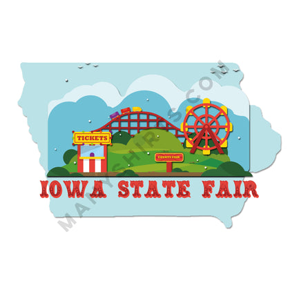 Iowa T-Shirt (state fair) Classic Midweight Unisex T-Shirt ManyShirts.com 