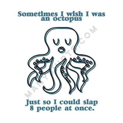 Octopus T-Shirt Classic Midweight Unisex T-Shirt ManyShirts.com 