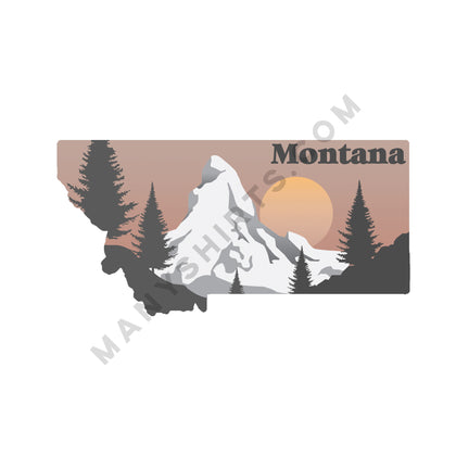 Montana T-Shirt Classic Midweight Unisex T-Shirt ManyShirts.com 