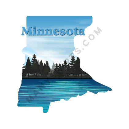 Minnesota T-Shirt (Lakes) Classic Midweight Unisex T-Shirt ManyShirts.com 