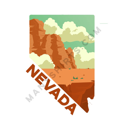 Nevada T-Shirt (Desert) Classic Midweight Unisex T-Shirt ManyShirts.com 