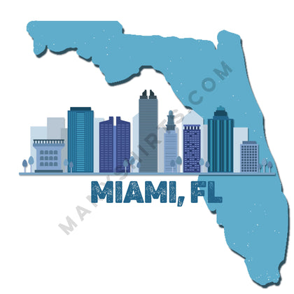 Florida T-Shirt (Miami) Classic Midweight Unisex T-Shirt ManyShirts.com 