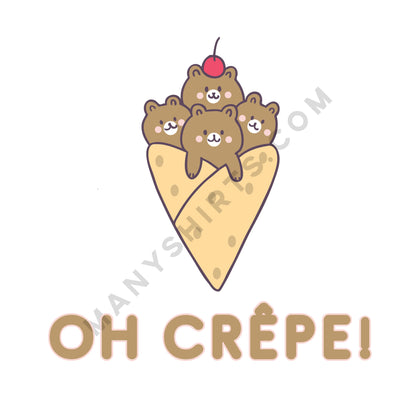 Oh Crêpe! T-Shirt Classic Midweight Unisex T-Shirt ManyShirts.com 