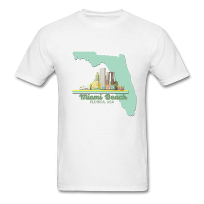 Florida T-Shirt (Miami Beach) Classic Midweight Unisex T-Shirt ManyShirts.com S 