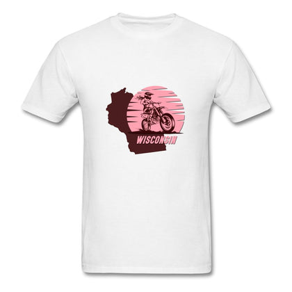 Wisconsin T-Shirt (Motorcycle) Classic Midweight Unisex T-Shirt ManyShirts.com S 