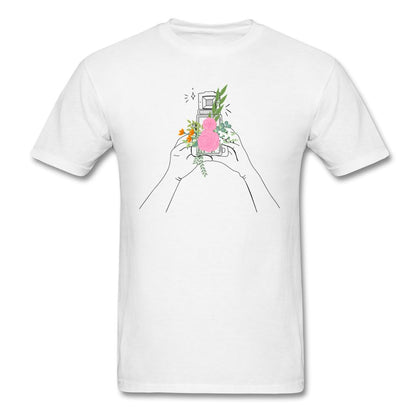 Floral Camera T-Shirt Classic Midweight Unisex T-Shirt ManyShirts.com S 