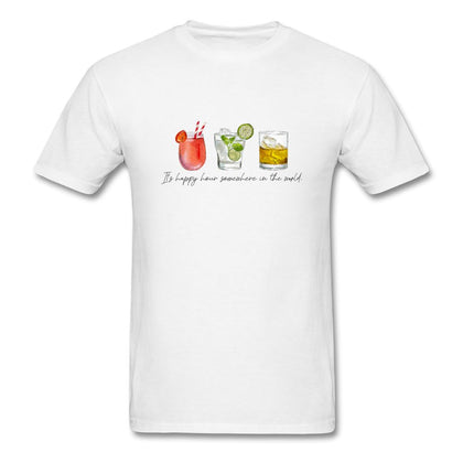 It's Happy Hour Somewhere T-Shirt Classic Midweight Unisex T-Shirt ManyShirts.com S 