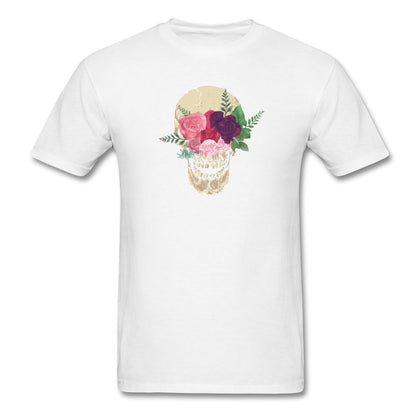 Floral Skull T-Shirt Classic Midweight Unisex T-Shirt ManyShirts.com S 