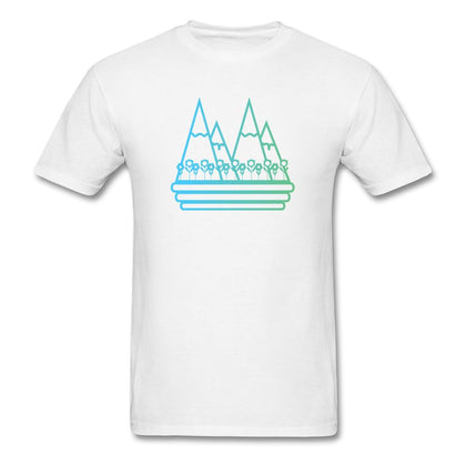 Mountainous Flowers T-Shirt Classic Midweight Unisex T-Shirt ManyShirts.com white S 